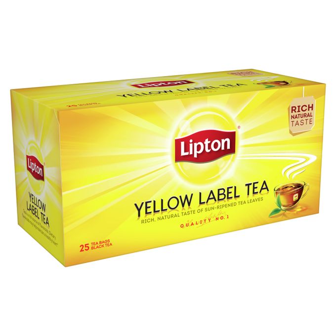 Thé Lipton Yellow Label (25 sachets de thé noir) - Jachete CI