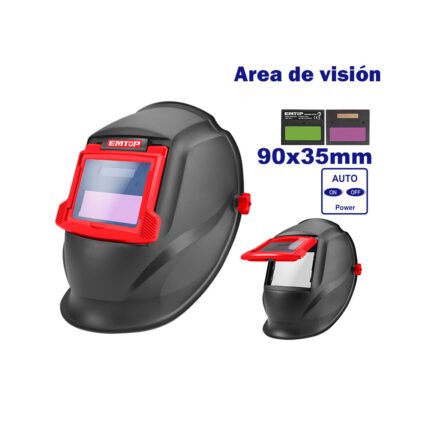 [EWHT0102] - CASQUE ÉLECTRONIQUE DE SOUDAGE, 2 CAPTEURS, COULEUR NOIRE. MARQUE EMTOP