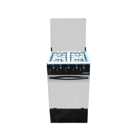 GAZINIERE 4 FEUX NASCO / NOIR / 50x55CM / COUVERTURE VITREE