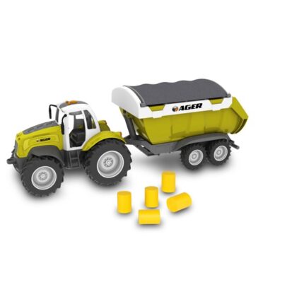 REAL WORKS - MOTORIZED TRACTOR WITH TRAILER