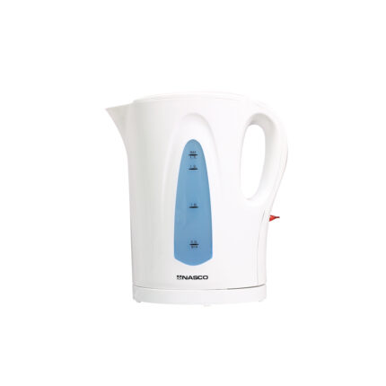 BOUILLOIRE ELECTRIQUE NASCO / 1.7LIT/ PLASTIC KETTLE/ BLANC-BLEU/6-CT
