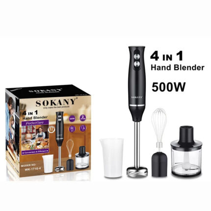 Sokany wk-1710-4 Hachoir À Viande Mélangeur Heavy Duty Fruit Juicer Broyeur À Glace Mélangeur Électrique De Poche Cuisine 4 en 1 Vitesse Réglable Batteur À Oeufs