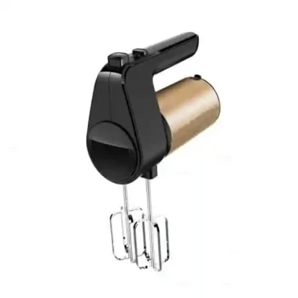 Nasco Batteur Electrique 300W/6 Vitesses/Revêtement En Bois/4Pcs/Ct – Noir/Or – HM9106-GS