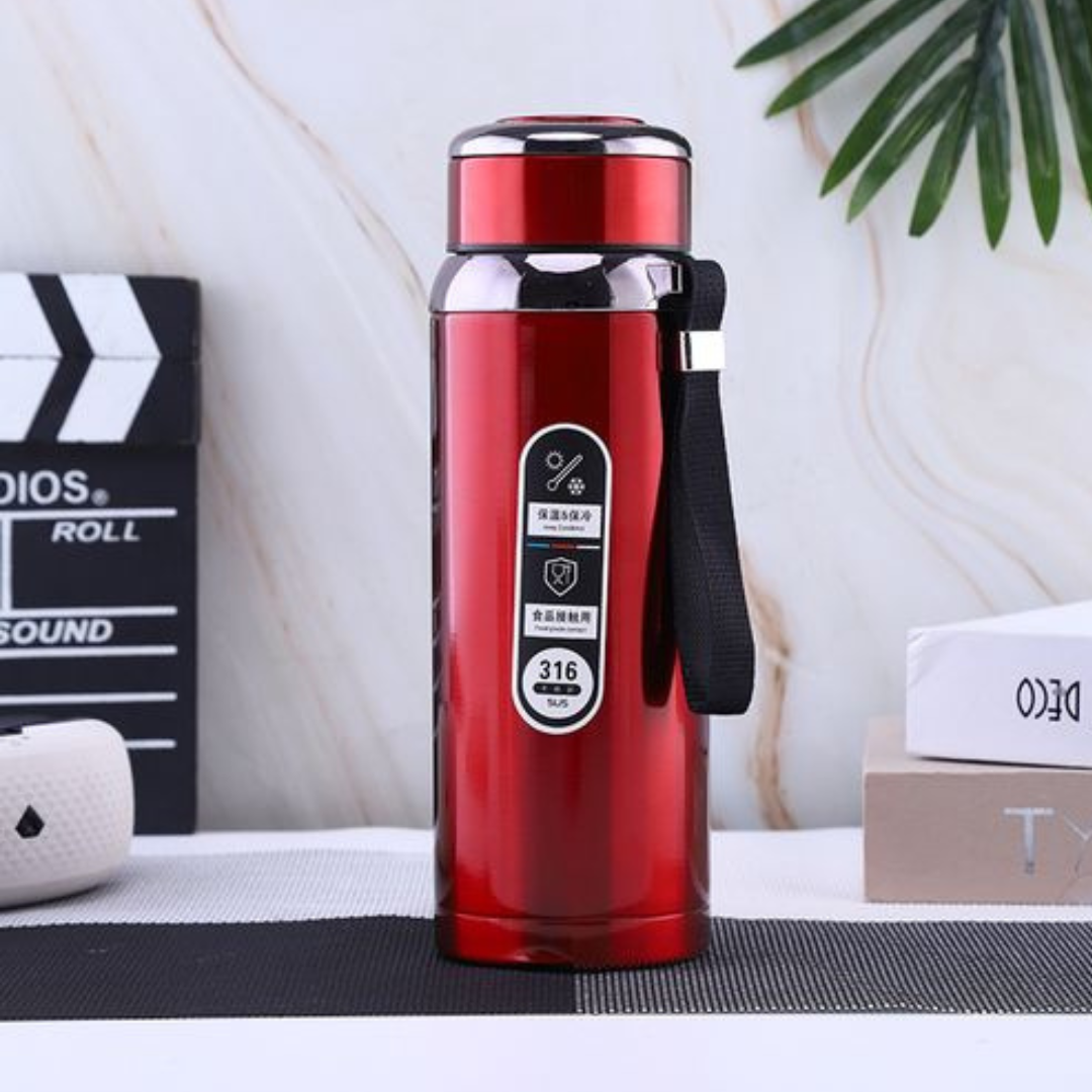 CADRE1 (31) En Acier Inoxydable Thermos Isotherme Ustensiles Et Outils De Cuisine De Voyage 1000ML Rouge – Image 1