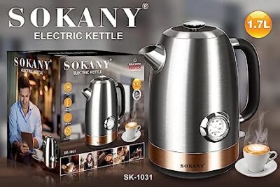 SOKANY – Mini bouilloire électrique en acier inoxydable, 600W, 0