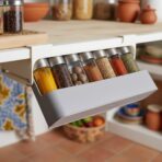 Organisateur d'Épices Télescopique Sous-Étagère - Gain de Place Intelligent pour Cuisine (6 pots inclus) – Image 11