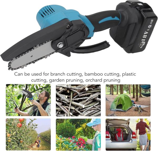 Mini Tronçonneuse, Tronçonneuse électrique Portable sans Fil de 12,7 Cm