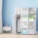 Armoire cube de rangement modulaire et pliable en plastique MP 28-51