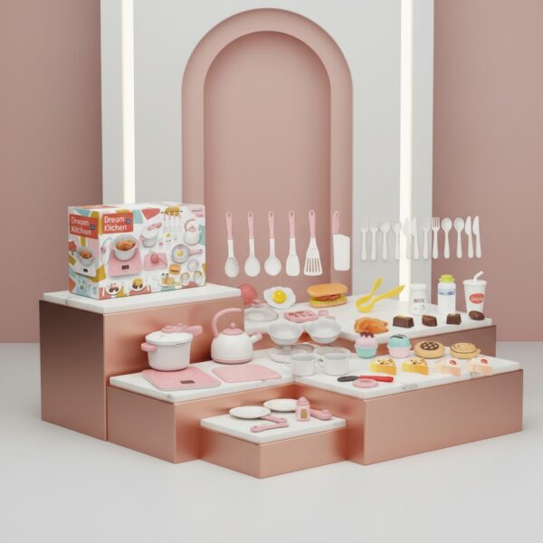 Ensemble de Jouets de Cuisine pour Enfants - 42 Pièces 'Dream Kitchen' avec Accessoires et Aliments