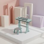 Piano Clavier Électronique pour Enfant avec Microphone et Tabouret - Mon Premier Concert