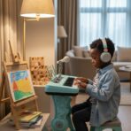 Piano Clavier Électronique pour Enfant avec Microphone et Tabouret - Mon Premier Concert – Image 4