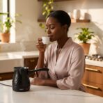 Cafetière Turque Électrique Haley - Design Diamant Noir – Image 3