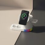 Station de Recharge Sans Fil 3-en-1 avec Lumière d'Ambiance RGB – Image 4