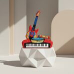 Super Kit Musical 3-en-1 pour Enfant : Clavier, Guitare et Micro
