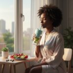 Mug en Verre Design AquaChic Luxe avec Couvercle et Paille – Image 8