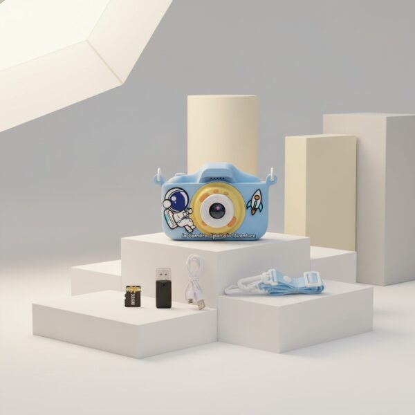 Appareil Photo Numérique pour Enfants 'Aventure Spatiale' - Caméra HD avec Carte 32Go