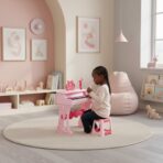 Piano Jouet Musical pour Enfant - Clavier Électronique avec Micro et Tabouret Rose – Image 6