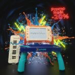 Tableau de Dessin Magnétique et Orgue Électronique 2-en-1 pour Enfants