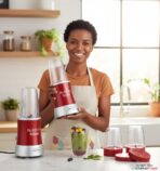 Blender Nutrition Mixer GOURMETmaxx - Kit Complet 9 Pièces Rouge pour Smoothies & Jus – Image 5