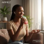 AIRMEZ XBEATS - Vape Jetable 2-en-1 avec Écouteurs Bluetooth Intégrés - Juicy Peach – Image 4