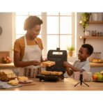 Appareil à Sandwich et Croque-Monsieur LSMO - 750W - Noir – Image 5