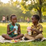 Mug en Verre Design AquaChic Luxe avec Couvercle et Paille – Image 5