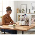 Organisateur de Bureau et Maquillage 'Sérénité Organisée' - Rangement Cosmétique avec Tiroirs