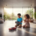 Voiture de Sport Télécommandée Rouge avec Volant - Échelle 1:24 – Image 4