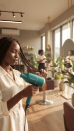 Sèche-cheveux Professionnel KEHEY - Séchage Rapide et Brillance - Vert Émeraude – Image 5