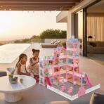 Maison de Poupée 'Château de Princesse' - Grande Villa de Rêve avec Meubles et Accessoires – Image 4