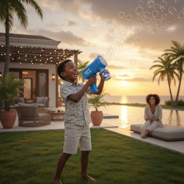 Pistolet à Bulles Électrique Lumineux - Machine à Rêves pour Enfants et Fêtes