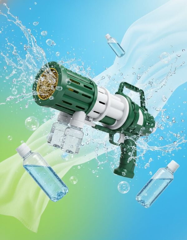 Pistolet à Bulles Géant Électrique - Style Bazooka pour Fêtes et Événements