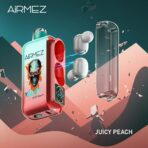 AIRMEZ XBEATS - Vape Jetable 2-en-1 avec Écouteurs Bluetooth Intégrés - Juicy Peach – Image 2