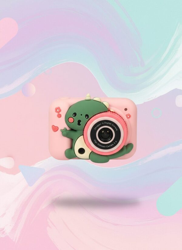 Appareil Photo Numérique pour Enfants - Design Dinosaure Rose