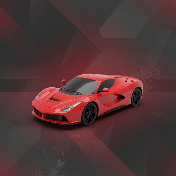 Voiture de Sport Télécommandée Rouge avec Volant - Échelle 1:24