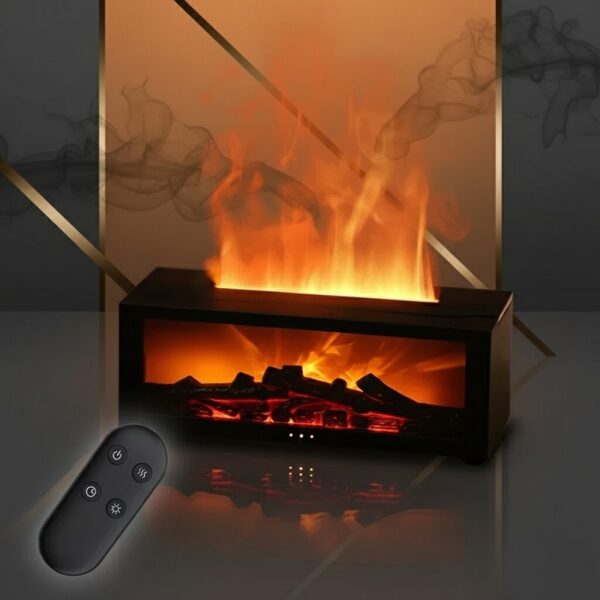 Cheminée de Table Décorative & Diffuseur d'Arômes Effet Flamme