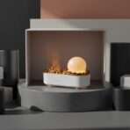 Humidificateur et Diffuseur d'Arômes Crystal 'Volcano' - Lampe d'Ambiance Effet Flamme – Image 6