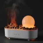 Humidificateur et Diffuseur d'Arômes Crystal 'Volcano' - Lampe d'Ambiance Effet Flamme – Image 4
