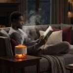 Humidificateur d'Air Ultrasonique Design Volcan - Diffuseur d'Arômes avec Lumière LED Ambiante – Image 6