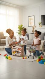 Mon Premier Supermarché 'Home Market' - Jouet d'Imitation Complet avec Caisse et 58 Accessoires