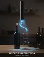 4 en 1 avec tire-bouchon électrique, aérateur et verseur rechargeables, coupe-capsule et bouchon à vide – Image 7