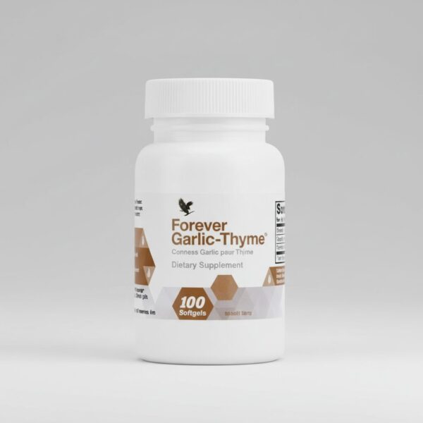Forever Garlic-Thyme - 100 Gélules | Puissant Duo Ail et Thym pour la Santé