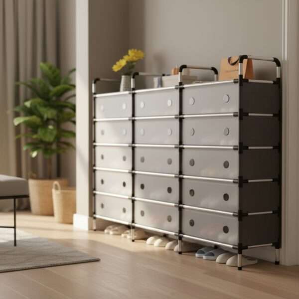 Organiseur de Chaussures Modulaire 7 Niveaux - Meuble de Rangement Gain de Place