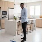 Vadrouille Éponge Haute Performance avec Seau Pliable et Système d'Essorage Mains Libres – Image 5