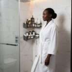 Étagère de Douche d'Angle Multi-niveaux - Organisateur de Salle de Bain Sans Perçage – Image 6