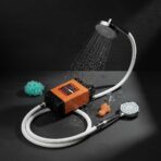 Douche Portable d'Extérieur Rechargeable avec Affichage de Température LED - Kit Complet Camping et Randonnée