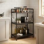 Étagère de Rangement Multifonction 3 Niveaux – Étagère Cuisine sans Perçage avec Crochets – Image 2