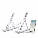 Support Ordinateur Portable Pliable EAGEAT – Réglable 10 Niveaux, Aluminium, avec Support Téléphone