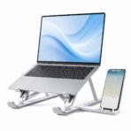 Support Ordinateur Portable Pliable EAGEAT – Réglable 10 Niveaux, Aluminium, avec Support Téléphone – Image 2