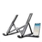 Support Ordinateur Portable Pliable EAGEAT – Réglable 10 Niveaux, Aluminium, avec Support Téléphone – Image 3